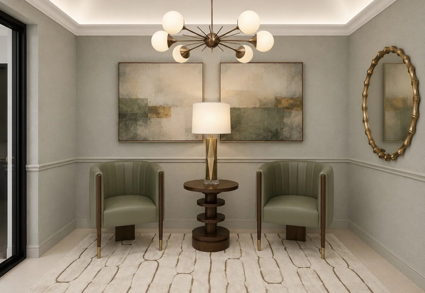 Country Club Lobby, interior design by The Painted View Interiors, Fort Lauderdale